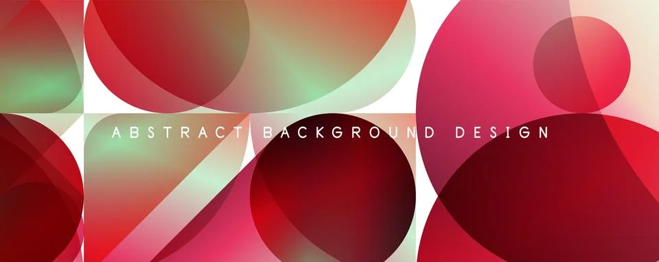 Trendy simple fluid color gradient abstract background with circles and shapes Illustrazione stock