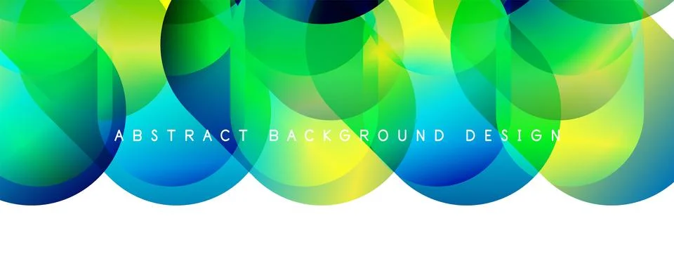 Trendy simple fluid color gradient abstract background with circles and shapes Illustrazione stock