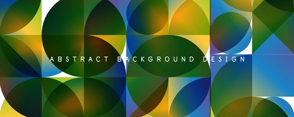 Trendy simple fluid color gradient abstract background with circles and shapes Illustrazione stock