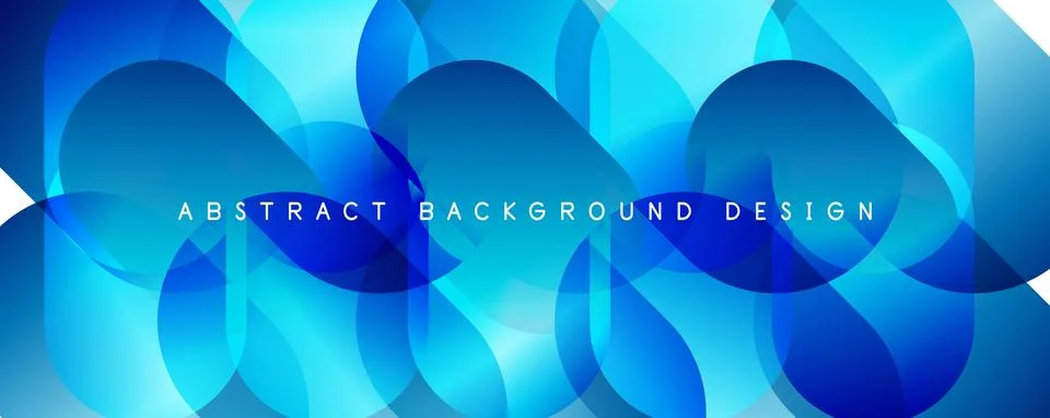 Trendy simple fluid color gradient abstract background with circles and shapes Illustrazione stock