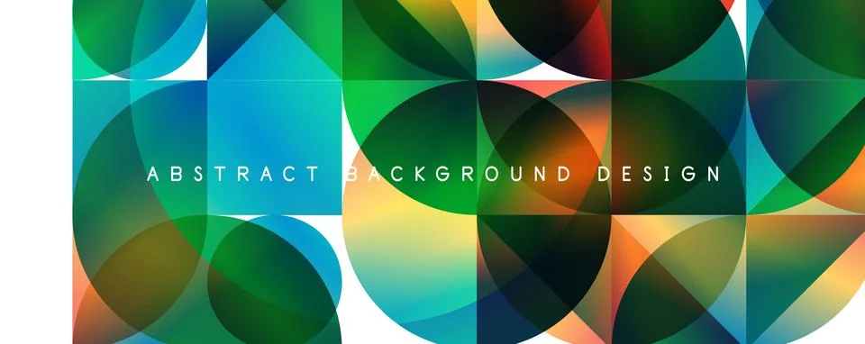 Trendy simple fluid color gradient abstract background with circles and shapes イラスト素材