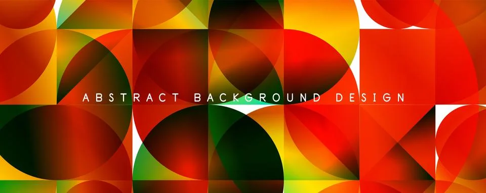 Trendy simple fluid color gradient abstract background with circles and shapes Illustrazione stock