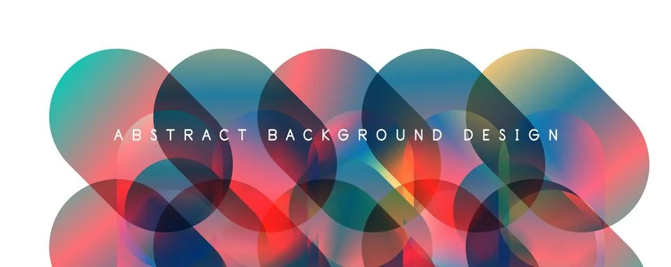 Trendy simple fluid color gradient abstract background with circles and shapes Illustrazione stock