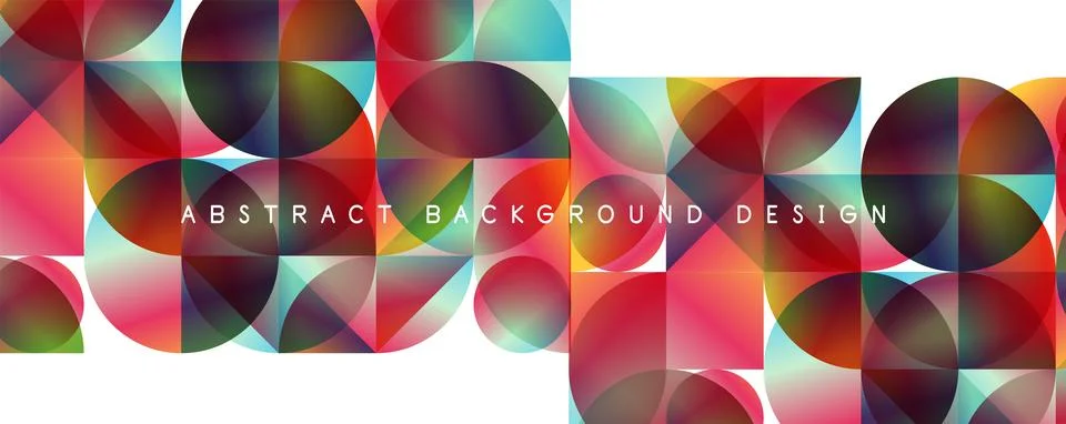 Trendy simple fluid color gradient abstract background with circles and shapes Illustrazione stock