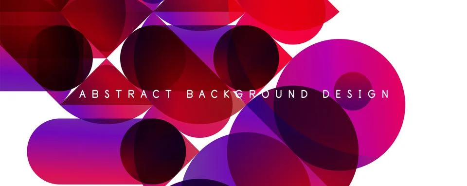 Trendy simple fluid color gradient abstract background with circles and shapes Illustrazione stock