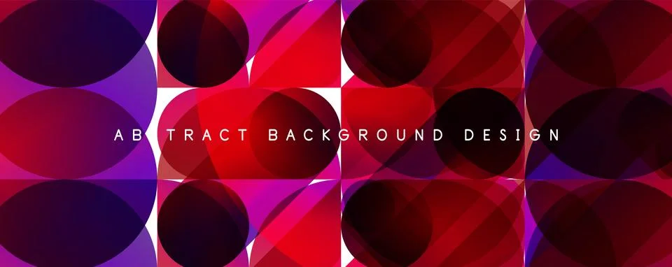 Trendy simple fluid color gradient abstract background with circles and shapes Illustrazione stock