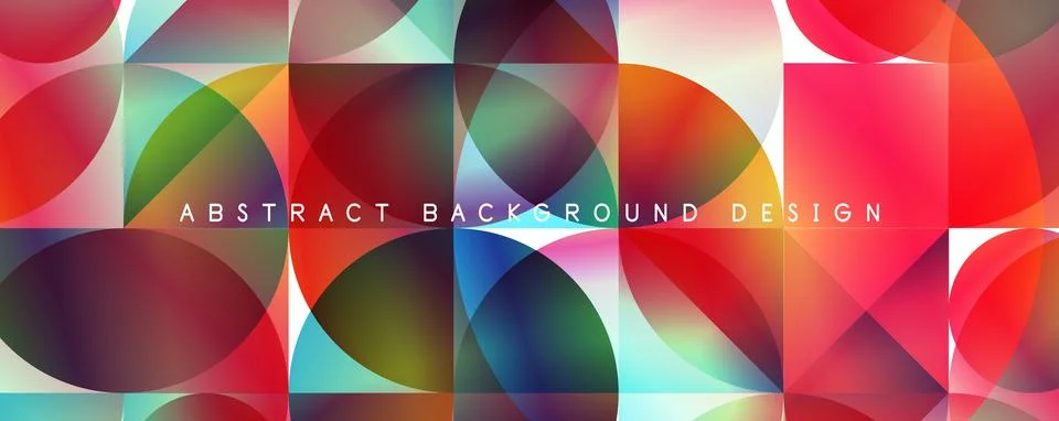 Trendy simple fluid color gradient abstract background with circles and shapes イラスト素材