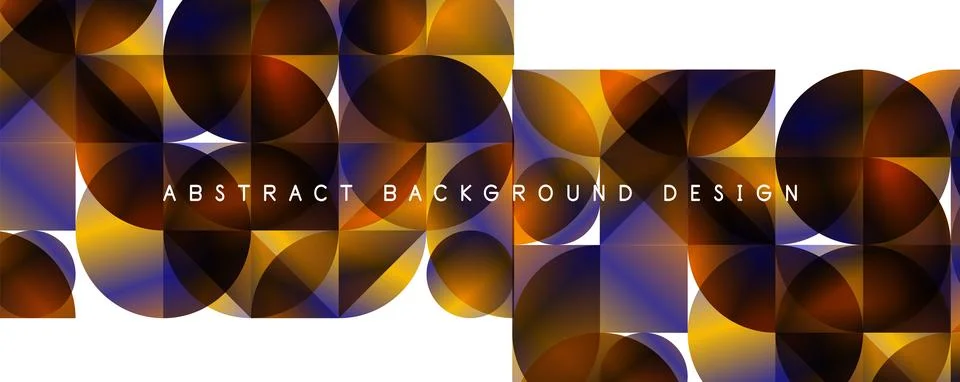 Trendy simple fluid color gradient abstract background with circles and shapes イラスト素材