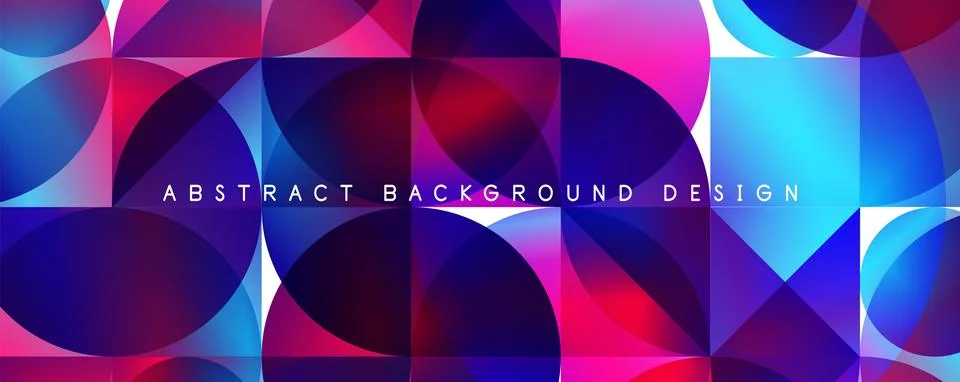 Trendy simple fluid color gradient abstract background with circles and shapes Illustrazione stock