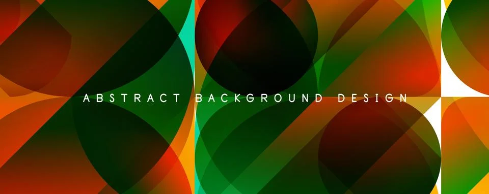 Trendy simple fluid color gradient abstract background with circles and shapes イラスト素材
