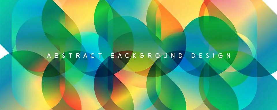 Trendy simple fluid color gradient abstract background with circles and shapes イラスト素材