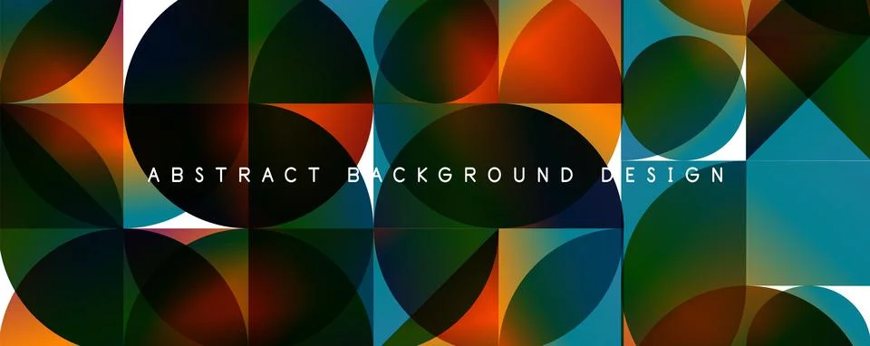 Trendy simple fluid color gradient abstract background with circles and shapes イラスト素材