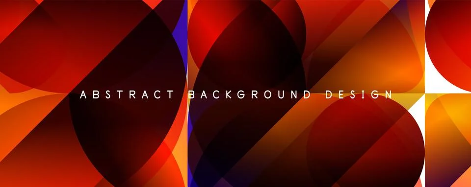 Trendy simple fluid color gradient abstract background with circles and shapes Stock Illustration