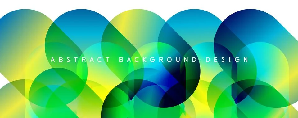 Trendy simple fluid color gradient abstract background with circles and shapes Illustrazione stock