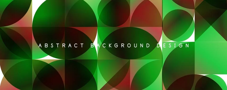 Trendy simple fluid color gradient abstract background with circles and shapes Stock Illustration