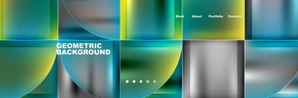 Trendy Simple Round Triangle and Circle with Gradients Abstract Background 스톡 일러스트
