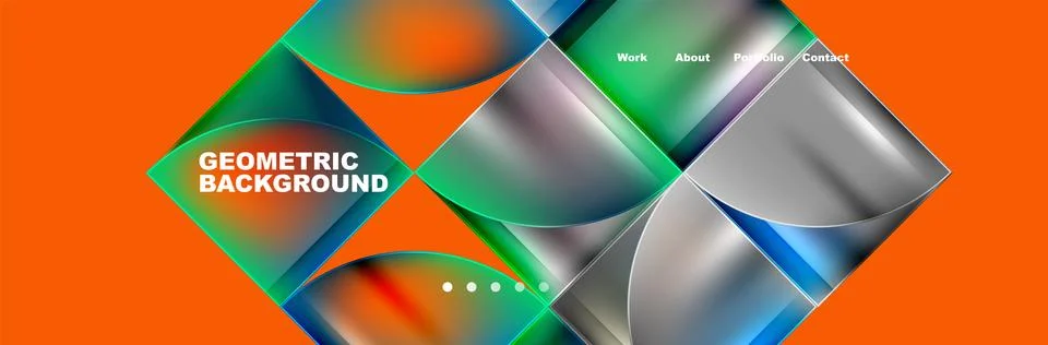 Trendy Simple Round Triangle and Circle with Gradients Abstract Background 库存插图