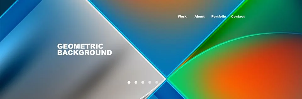 Trendy Simple Round Triangle and Circle with Gradients Abstract Background Stock Illustration