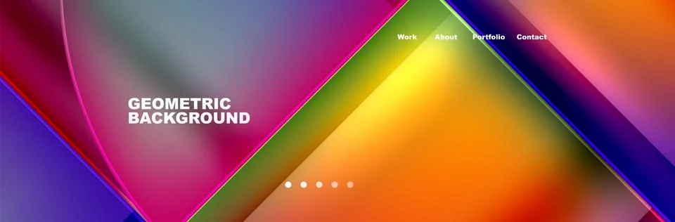 Trendy Simple Round Triangle and Circle with Gradients Abstract Background Stockillustratie