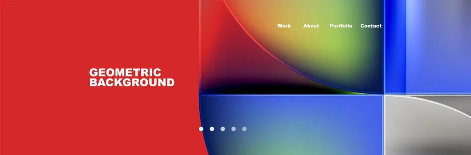 Trendy Simple Round Triangle and Circle with Gradients Abstract Background Stock Illustration