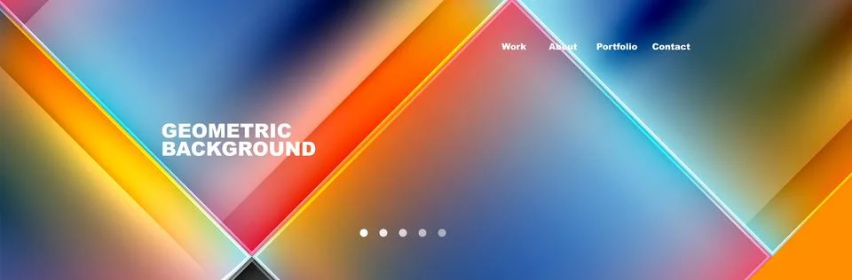 Trendy Simple Round Triangle and Circle with Gradients Abstract Background Stock Illustration