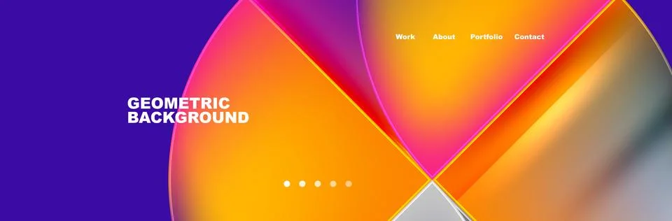 Trendy Simple Round Triangle and Circle with Gradients Abstract Background Stockillustratie