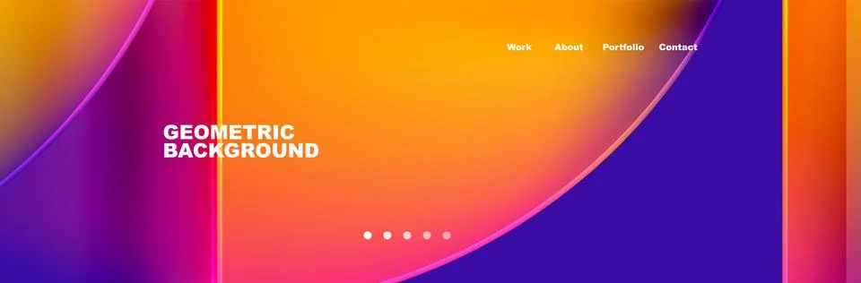 Trendy Simple Round Triangle and Circle with Gradients Abstract Background Stock Illustration