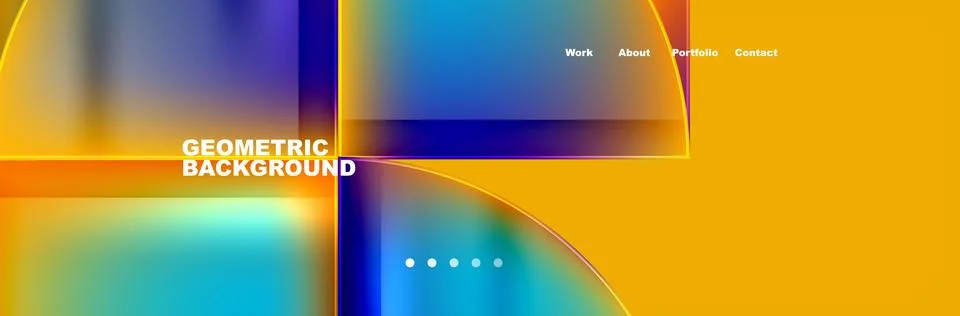 Trendy Simple Round Triangle and Circle with Gradients Abstract Background Stock Illustration
