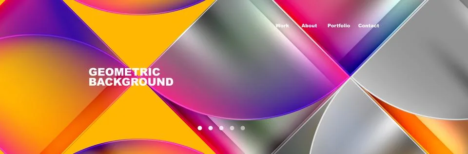 Trendy Simple Round Triangle and Circle with Gradients Abstract Background Stockillustratie