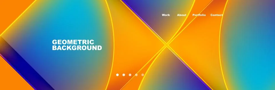 Trendy Simple Round Triangle and Circle with Gradients Abstract Background Illustrazione stock