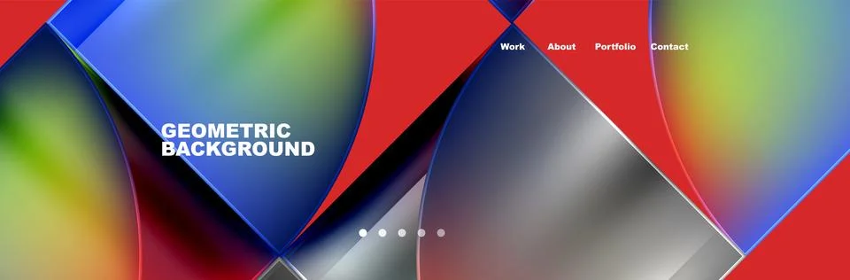 Trendy Simple Round Triangle and Circle with Gradients Abstract Background Stock Illustration