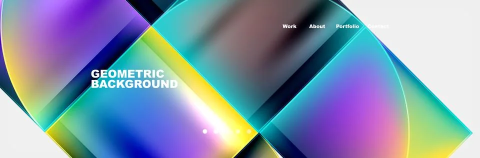 Trendy Simple Round Triangle and Circle with Gradients Abstract Background Stock Illustration