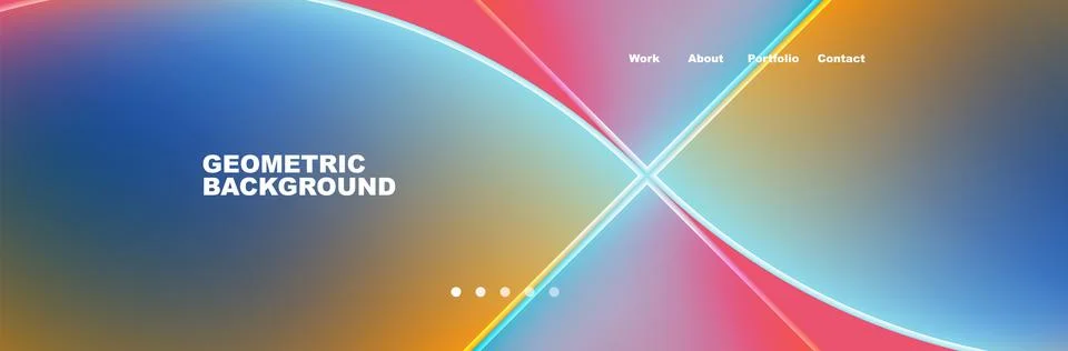 Trendy Simple Round Triangle and Circle with Gradients Abstract Background イラスト素材
