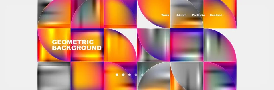 Trendy Simple Round Triangle and Circle with Gradients Abstract Background Stock Illustration