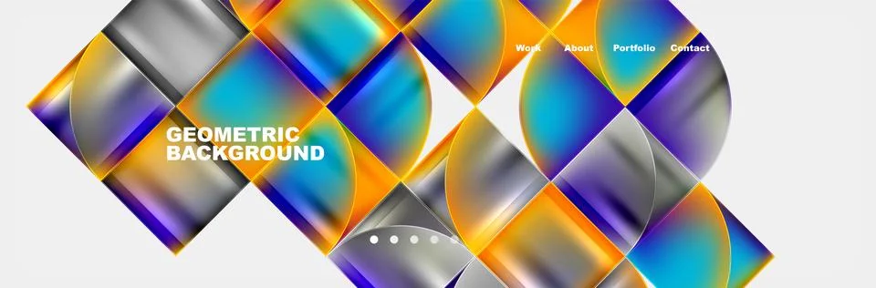 Trendy Simple Round Triangle and Circle with Gradients Abstract Background Stock Illustration