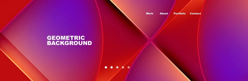 Trendy Simple Round Triangle and Circle with Gradients Abstract Background Stock Illustration