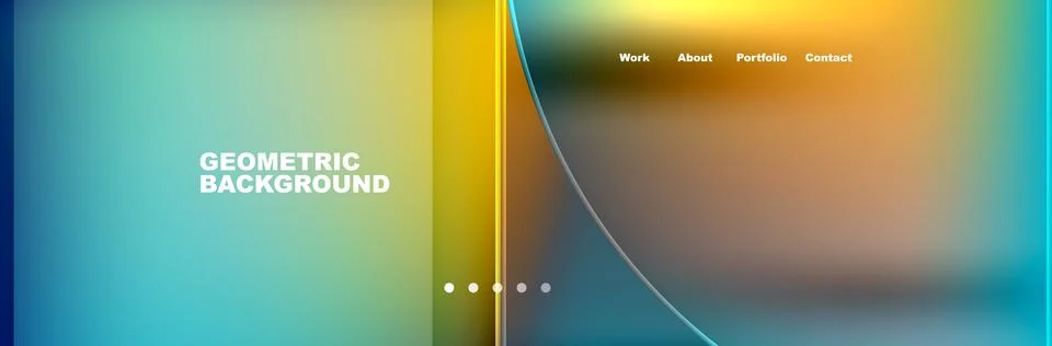 Trendy Simple Round Triangle and Circle with Gradients Abstract Background Illustrazione stock