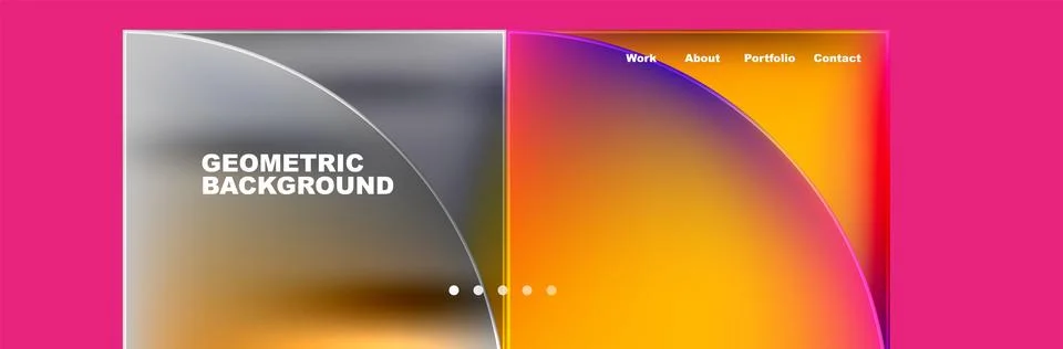 Trendy Simple Round Triangle and Circle with Gradients Abstract Background Stock Illustration