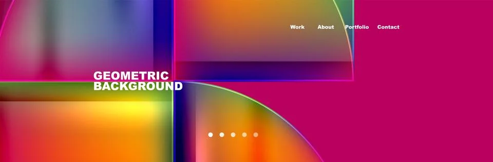 Trendy Simple Round Triangle and Circle with Gradients Abstract Background 库存插图