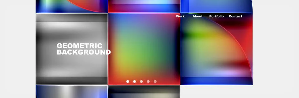 Trendy Simple Round Triangle and Circle with Gradients Abstract Background Stock Illustration