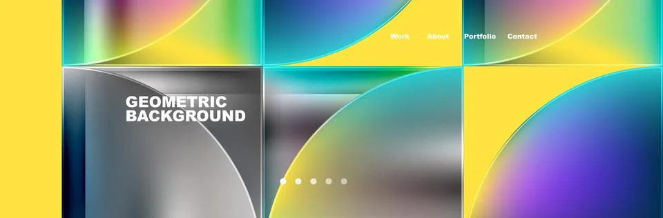 Trendy Simple Round Triangle and Circle with Gradients Abstract Background 스톡 일러스트
