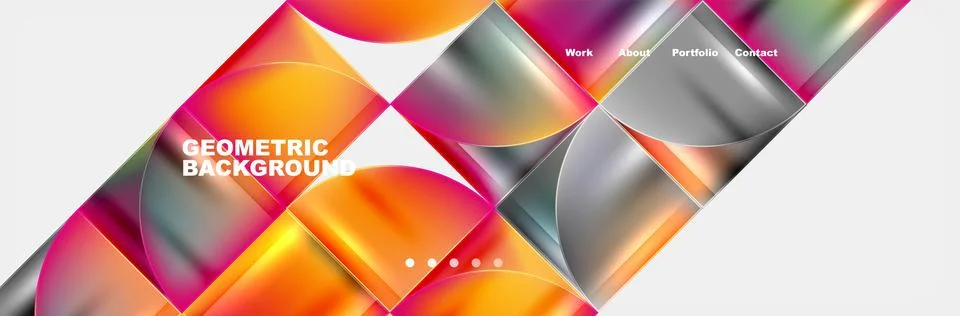Trendy Simple Round Triangle and Circle with Gradients Abstract Background Stock Illustration