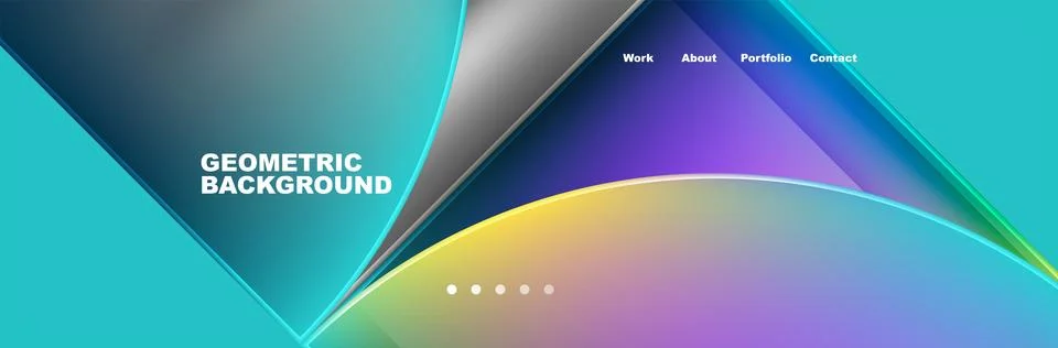 Trendy Simple Round Triangle and Circle with Gradients Abstract Background Stockillustratie