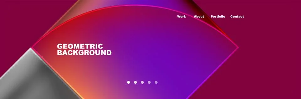 Trendy Simple Round Triangle and Circle with Gradients Abstract Background Stockillustratie