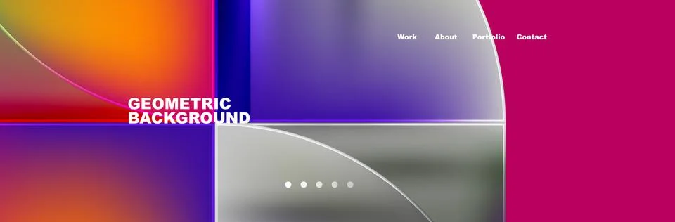 Trendy Simple Round Triangle and Circle with Gradients Abstract Background Stockillustratie