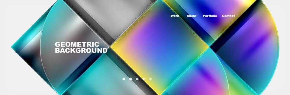 Trendy Simple Round Triangle and Circle with Gradients Abstract Background Stock Illustration
