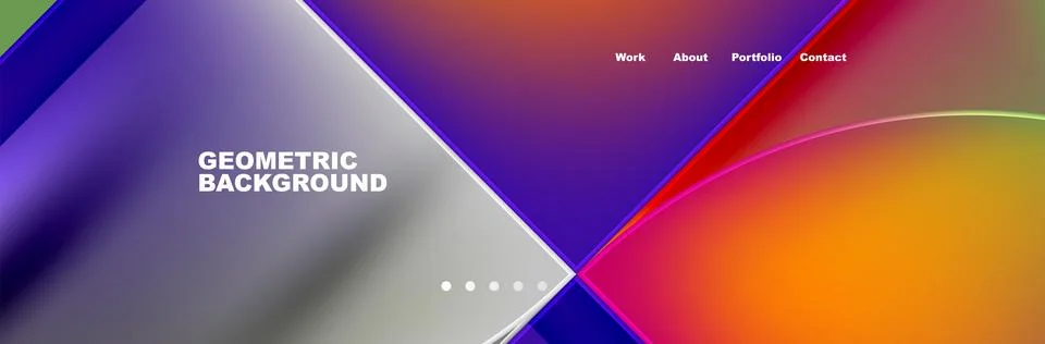Trendy Simple Round Triangle and Circle with Gradients Abstract Background イラスト素材