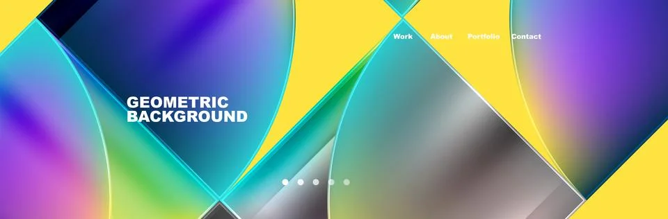 Trendy Simple Round Triangle and Circle with Gradients Abstract Background Stock Illustration