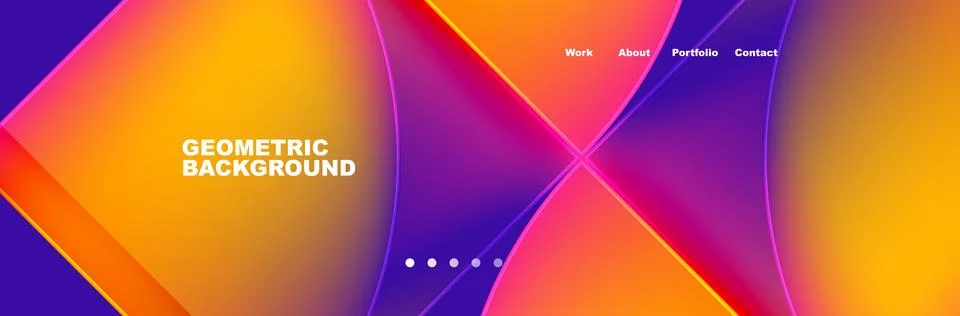 Trendy Simple Round Triangle and Circle with Gradients Abstract Background Stock Illustration
