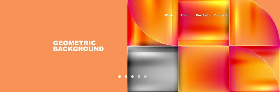 Trendy Simple Round Triangle and Circle with Gradients Abstract Background 스톡 일러스트